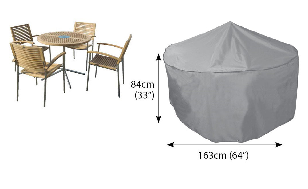 Bosmere Round Table & Chairs Cover Small 64"- Wide (Thunder Gray Color)