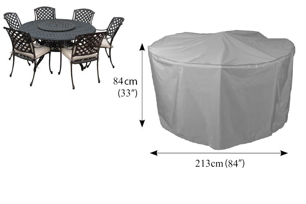 Bosmere Round Table & Chairs Cover Medium 84"- Wide (Thunder Gray Color)