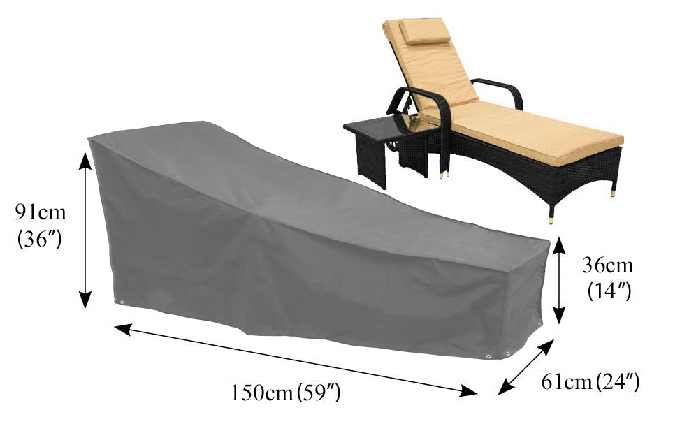 Bosmere Chaise/Steamer Chair Cover - Thunder Gray