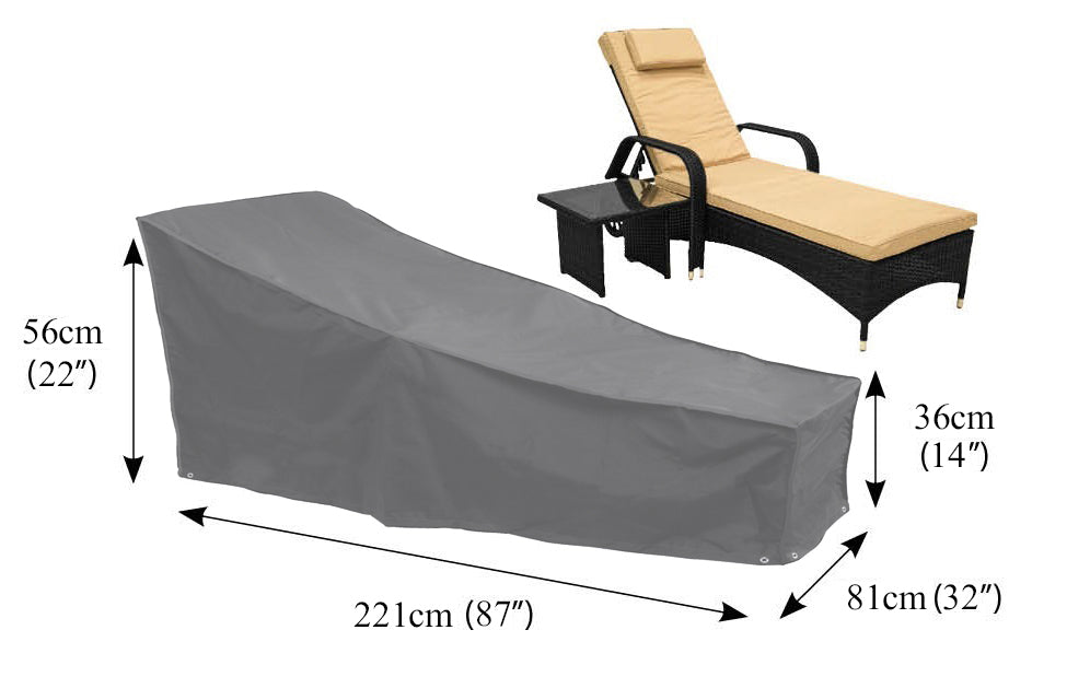 Bosmere Large Sunbed Cover - Thunder Gray