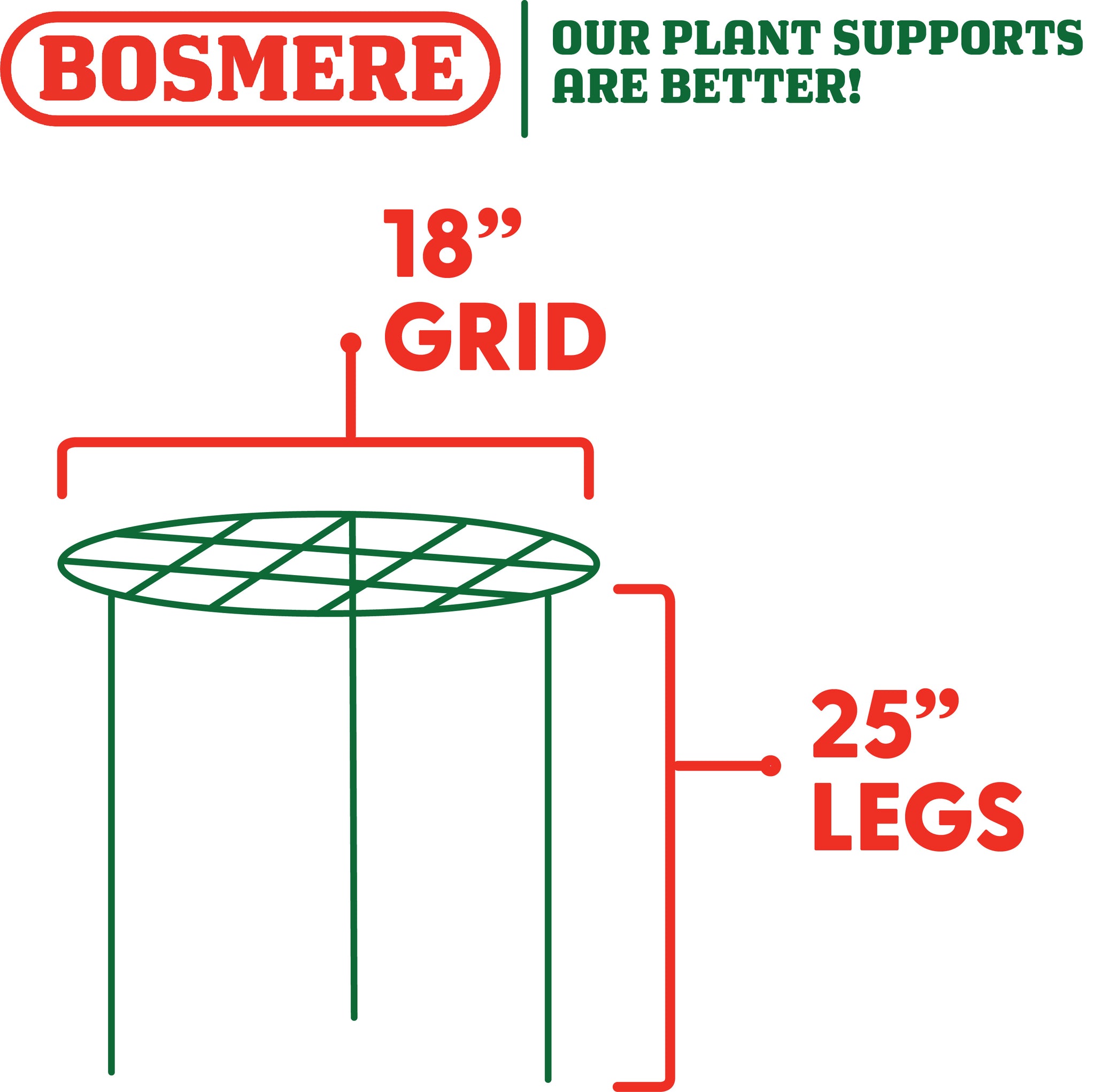 Bosmere 18" Flower Frame Grid with 25" Legs