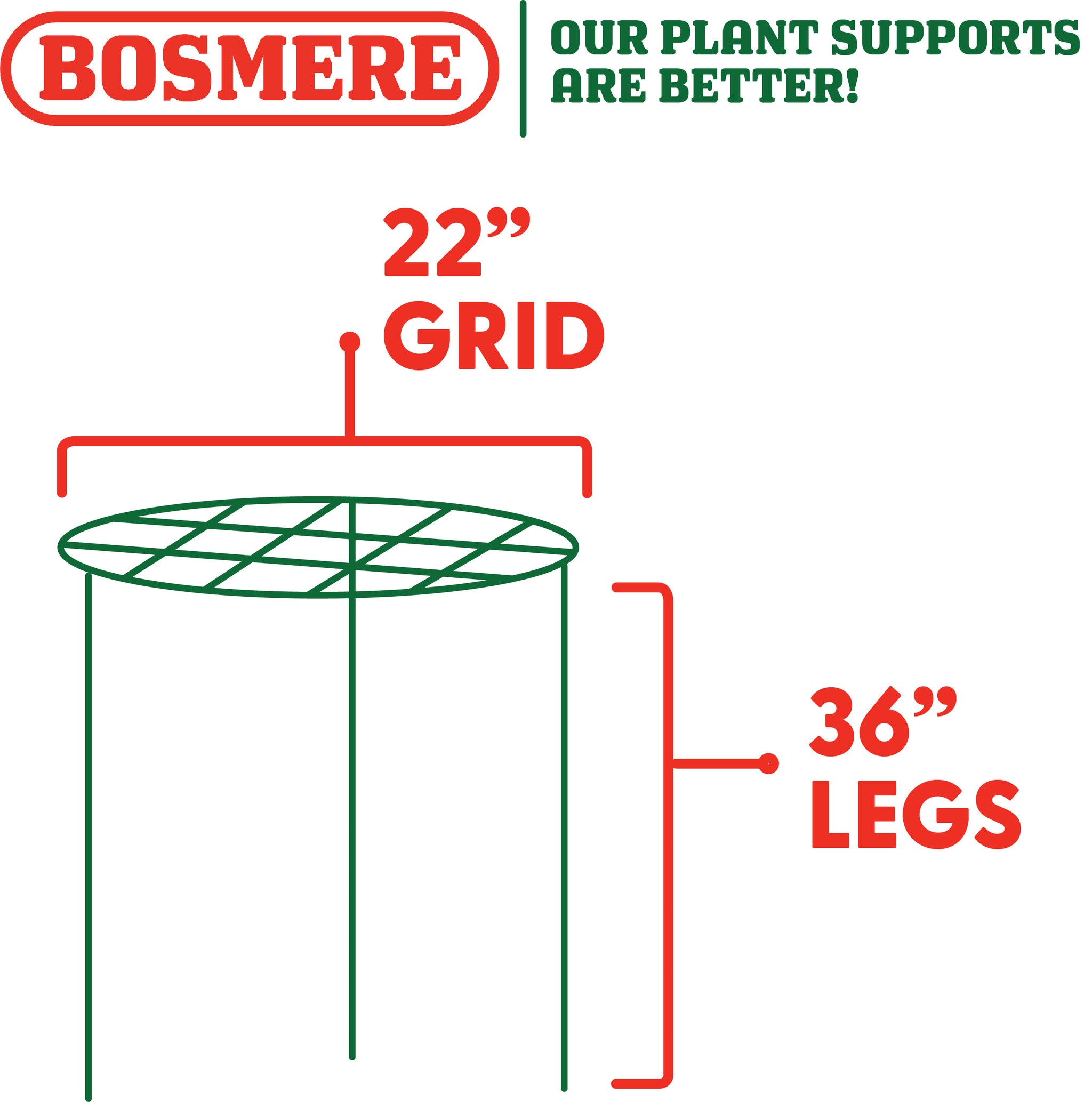 Bosmere 22" Flower Frame Grid with 36" Legs