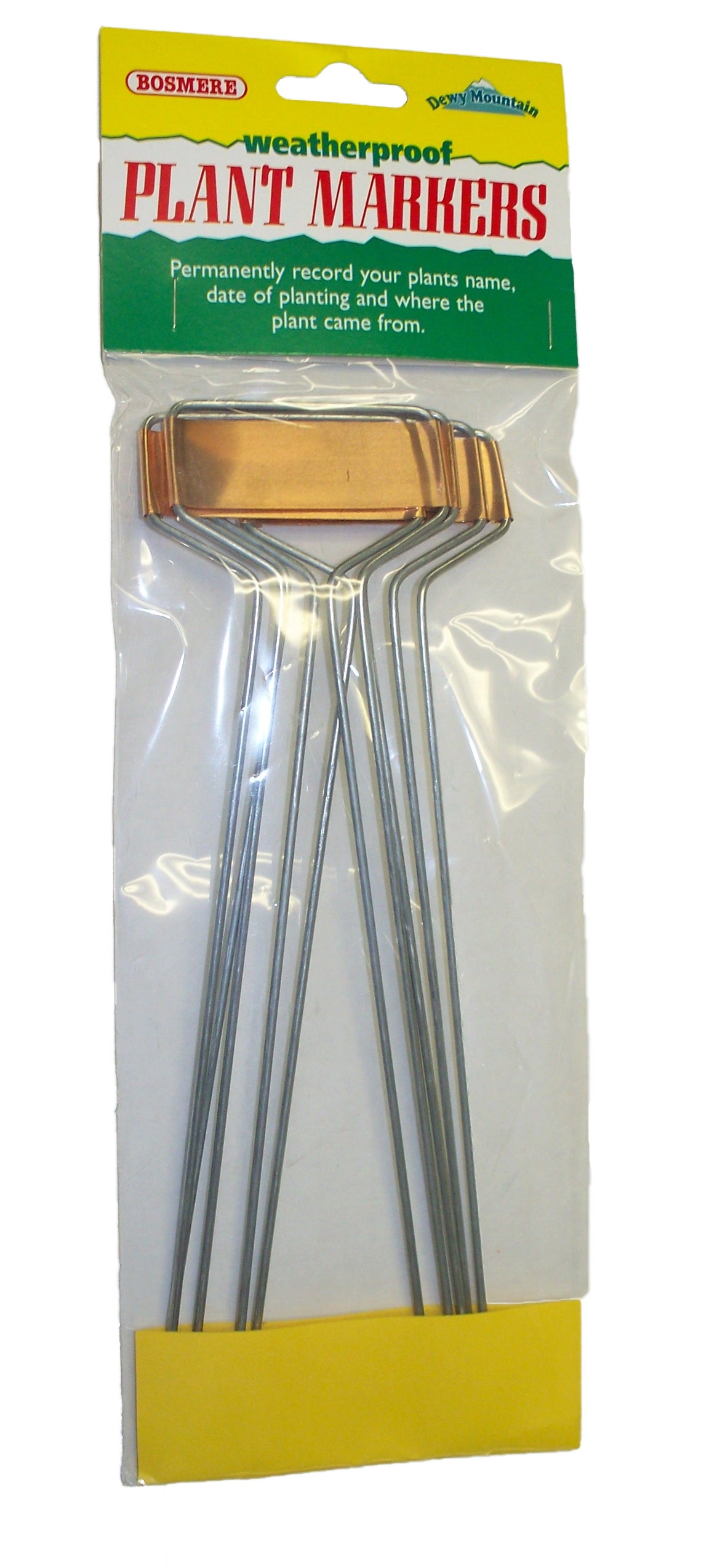 Small Face Weatherproof Copper Plated Plant Markers - 10 inch