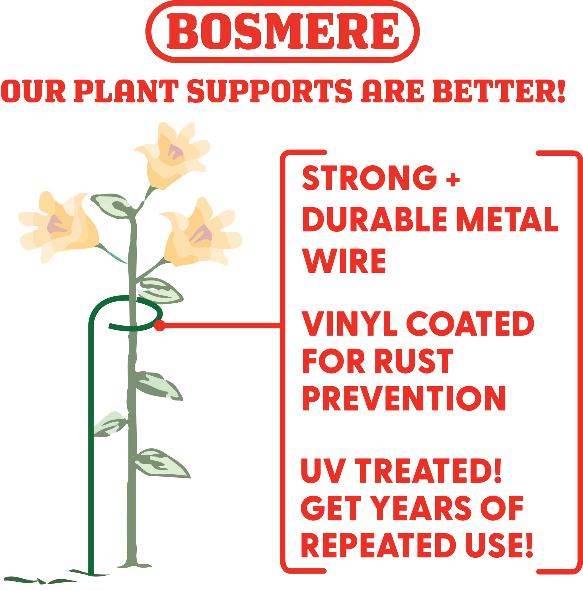 Bosmere 24" x 6" Hoop Style Plant Support