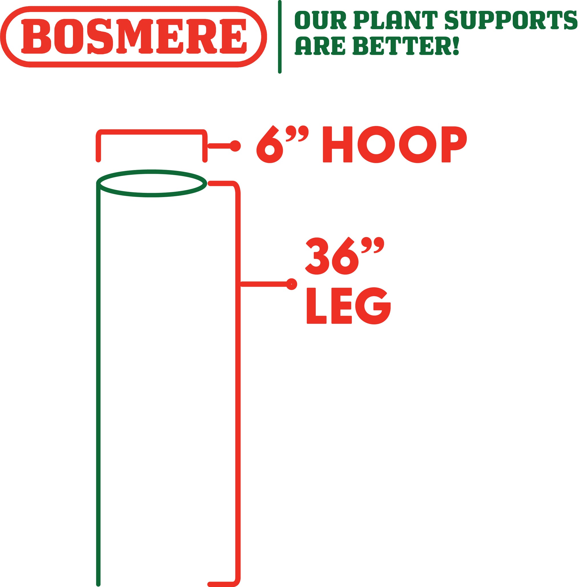 Bosmere 36" x 6" Hoop Style Plant Support