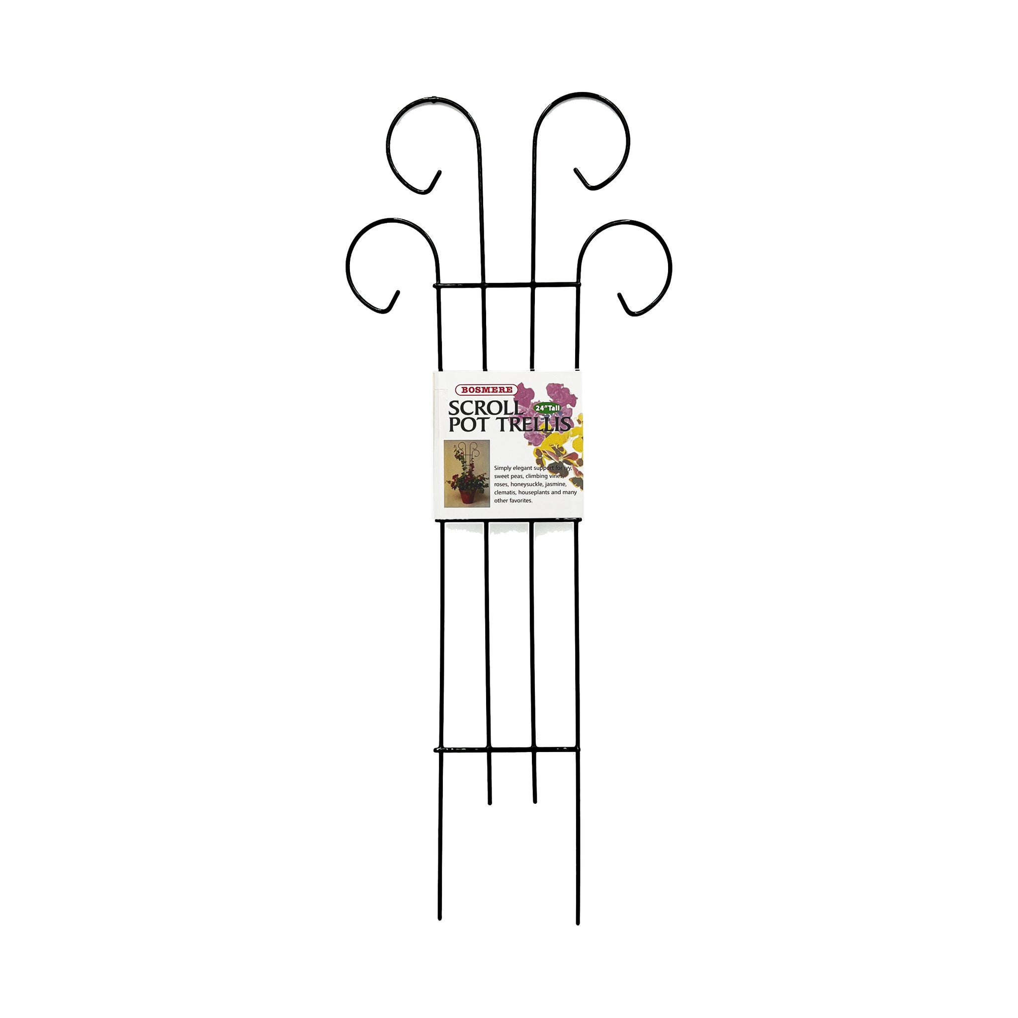 Houseplant Trellis- 18" Mini Scroll Pot Trellis