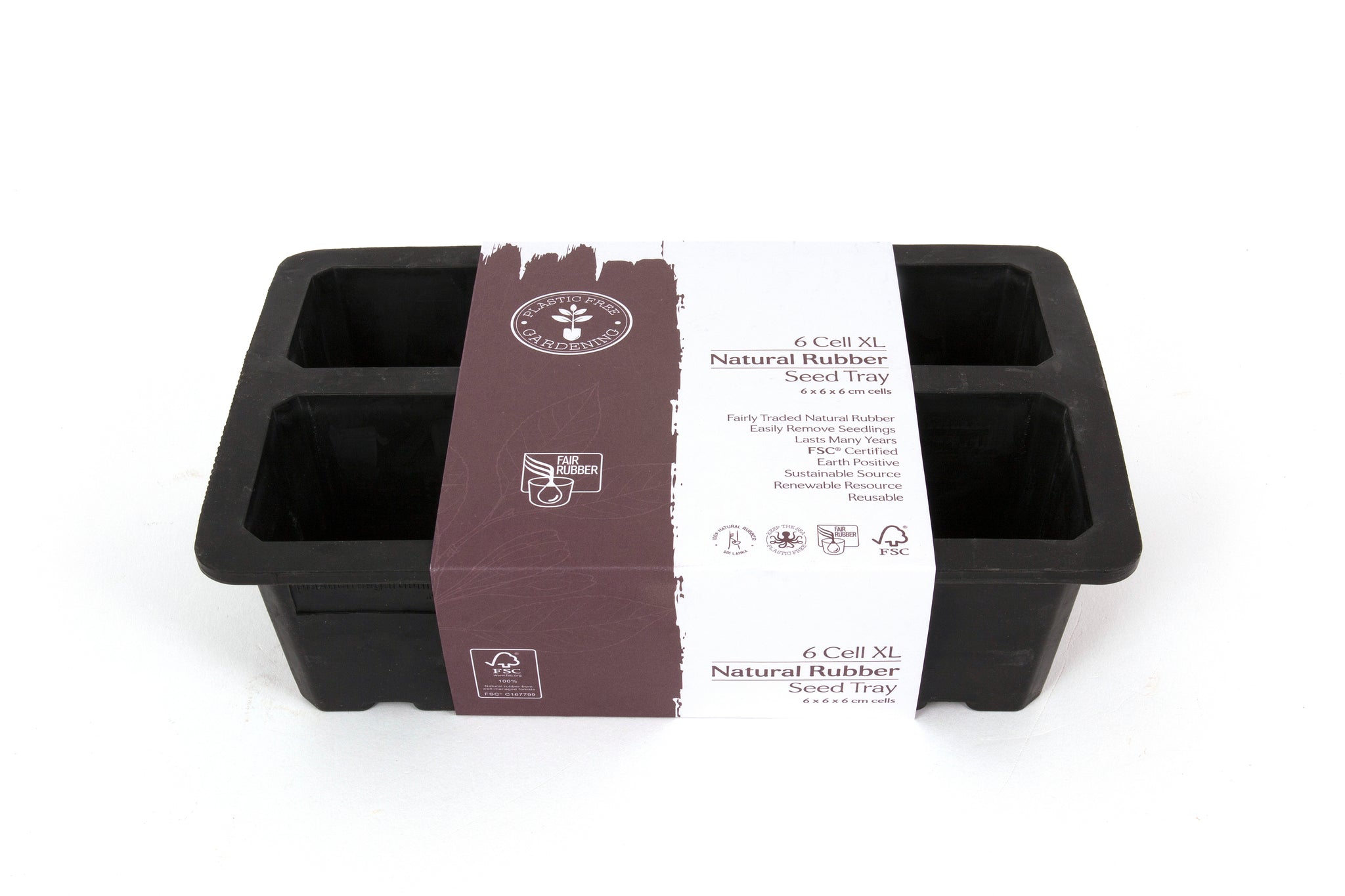 Natural Rubber Seed Tray with 6 XL Cells