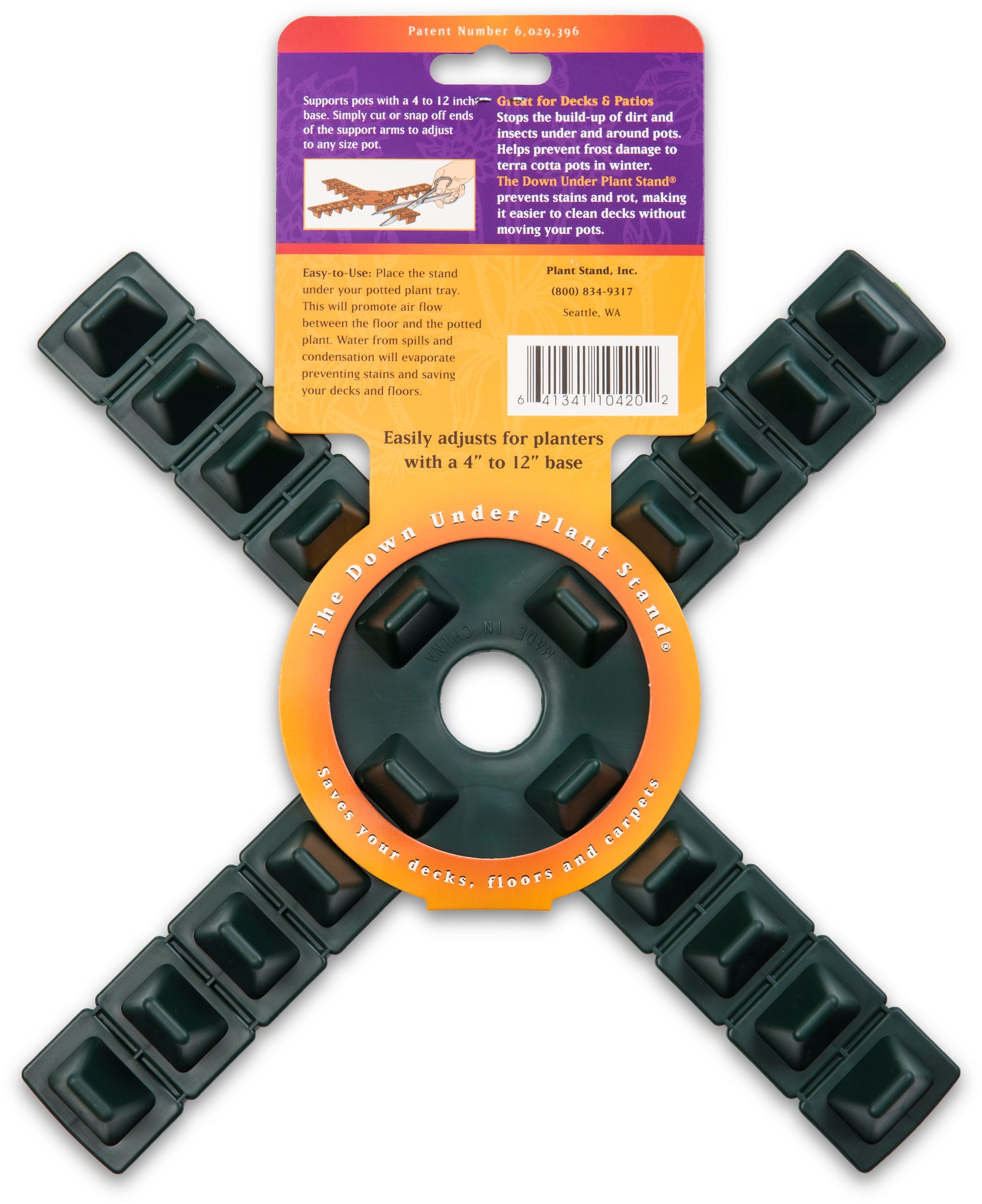 Down Under Plant Stand 12" Forest Green