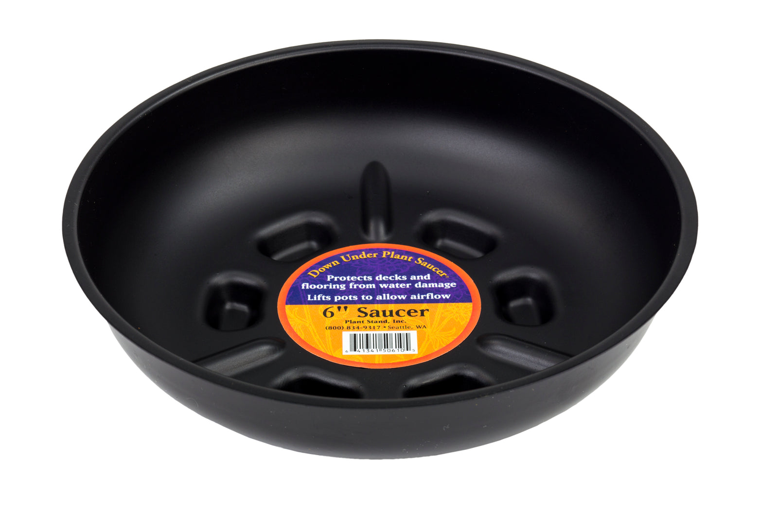 Down Under Plant Saucer - 6" Black