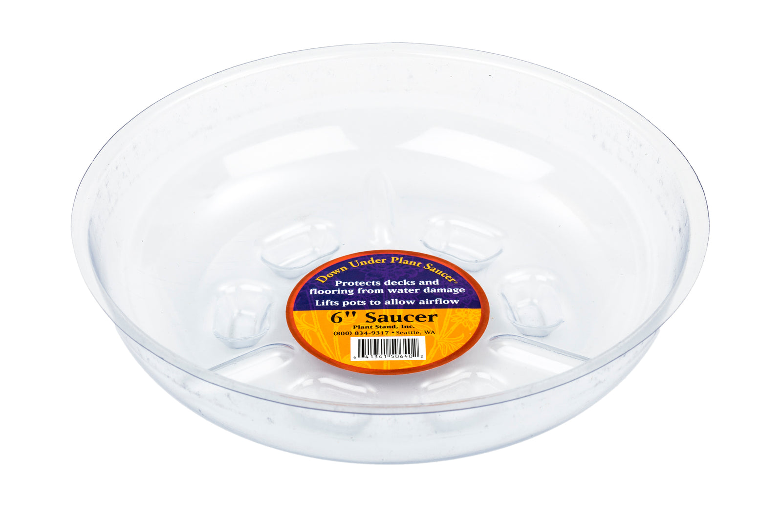 Down Under Plant Saucer - 8" Clear