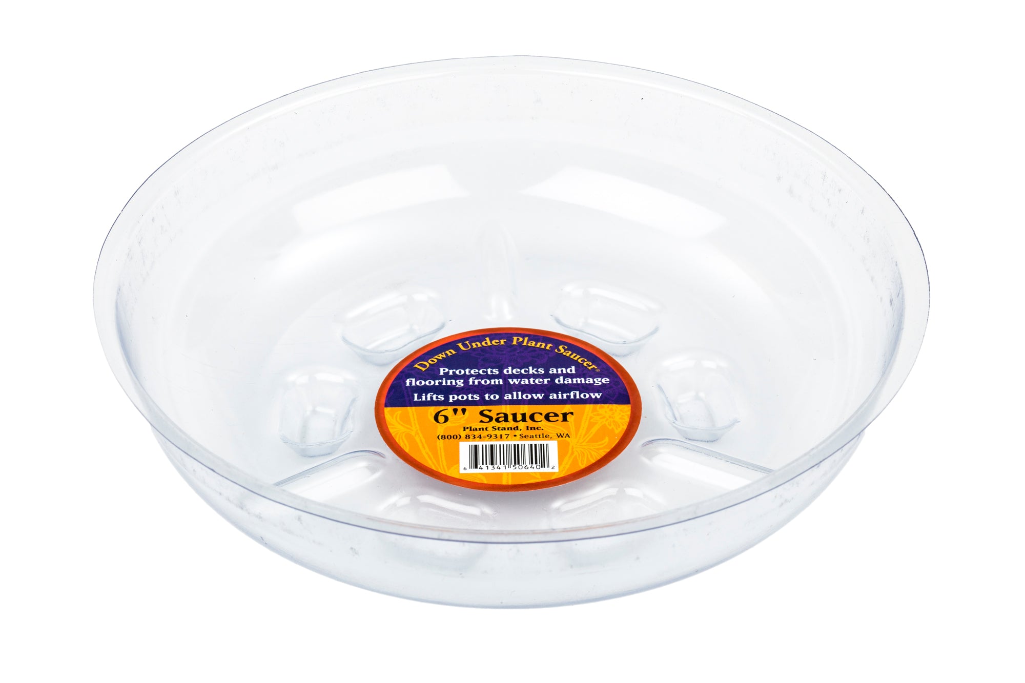 Down Under Plant Saucer - 8" Clear