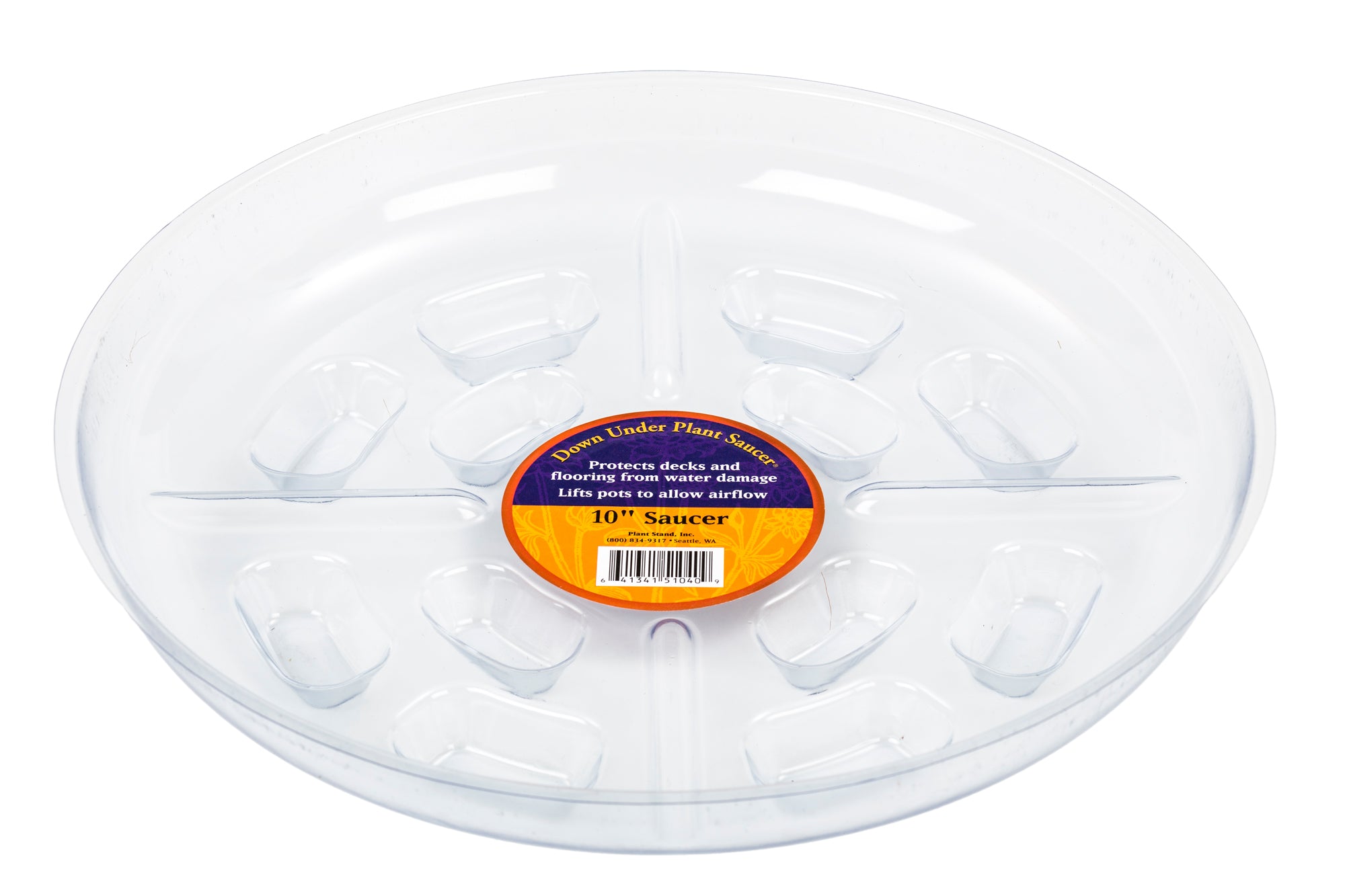 Down Under Plant Saucer - 10" Clear