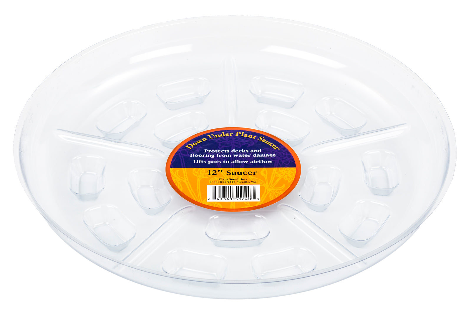 Down Under Plant Saucer - 12" Clear