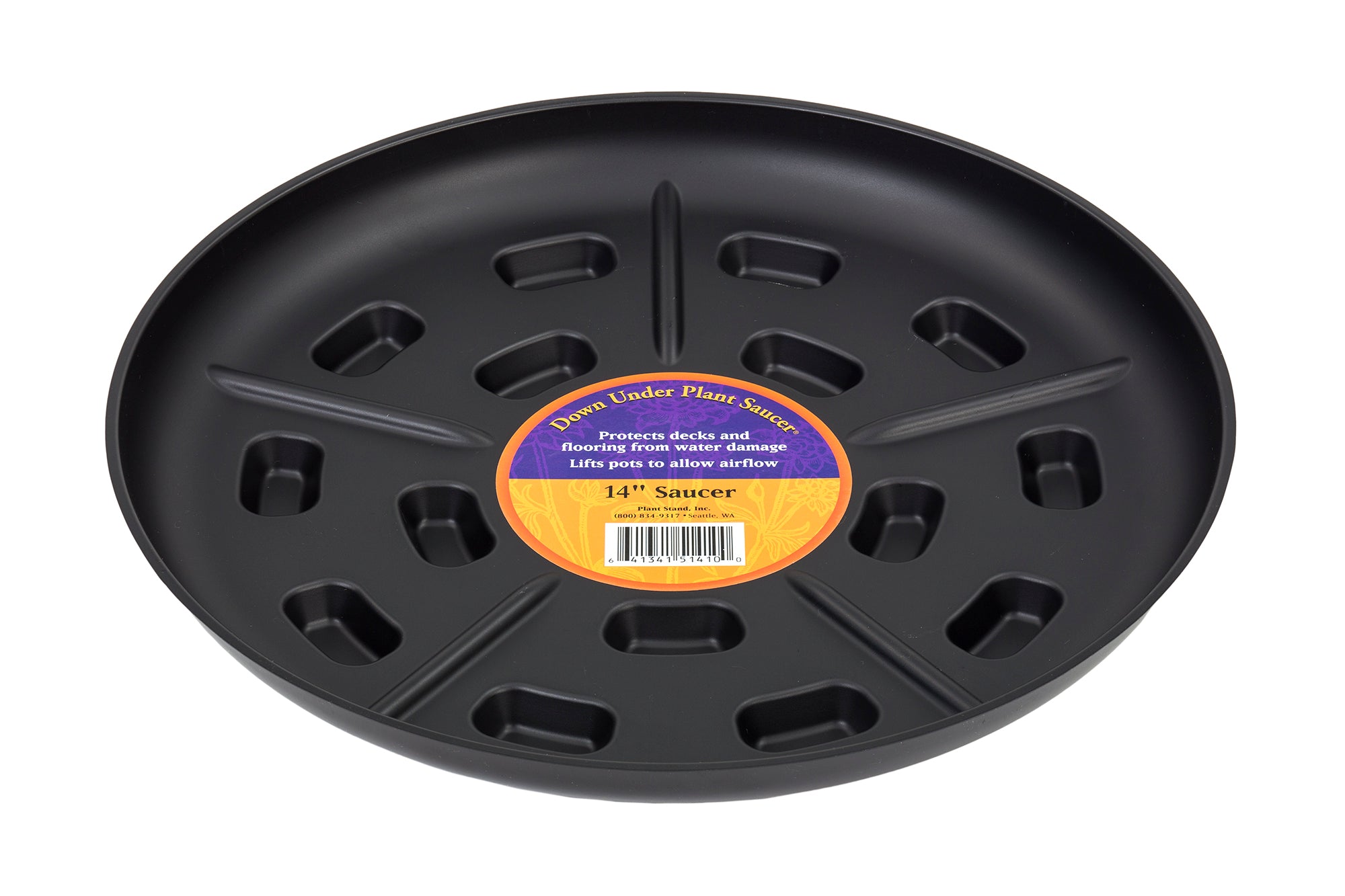 plastic pot saucer for plants Down Under 14 in. D Plastic Plant Saucer Black