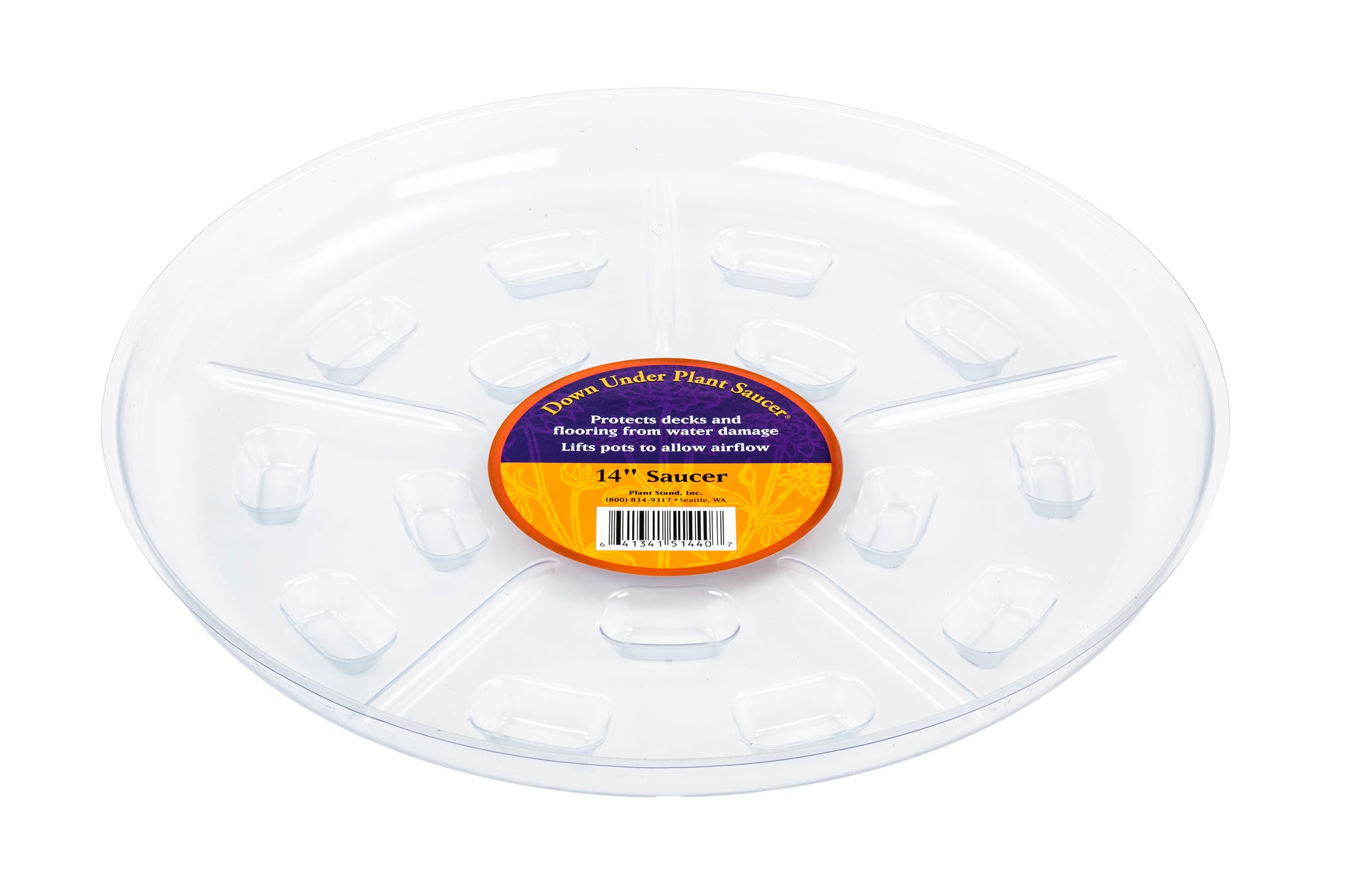 Down Under Plant Saucer - 14" Clear
