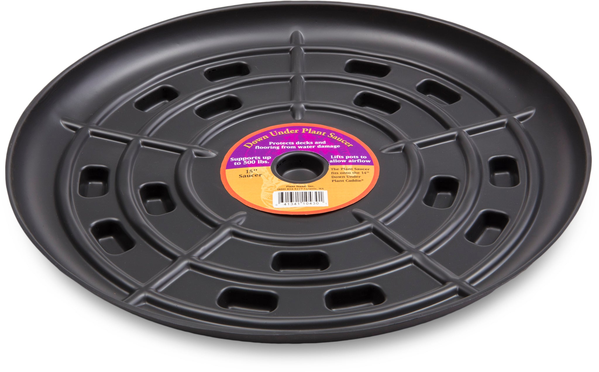 Down Under Plant Saucer - 15" Black