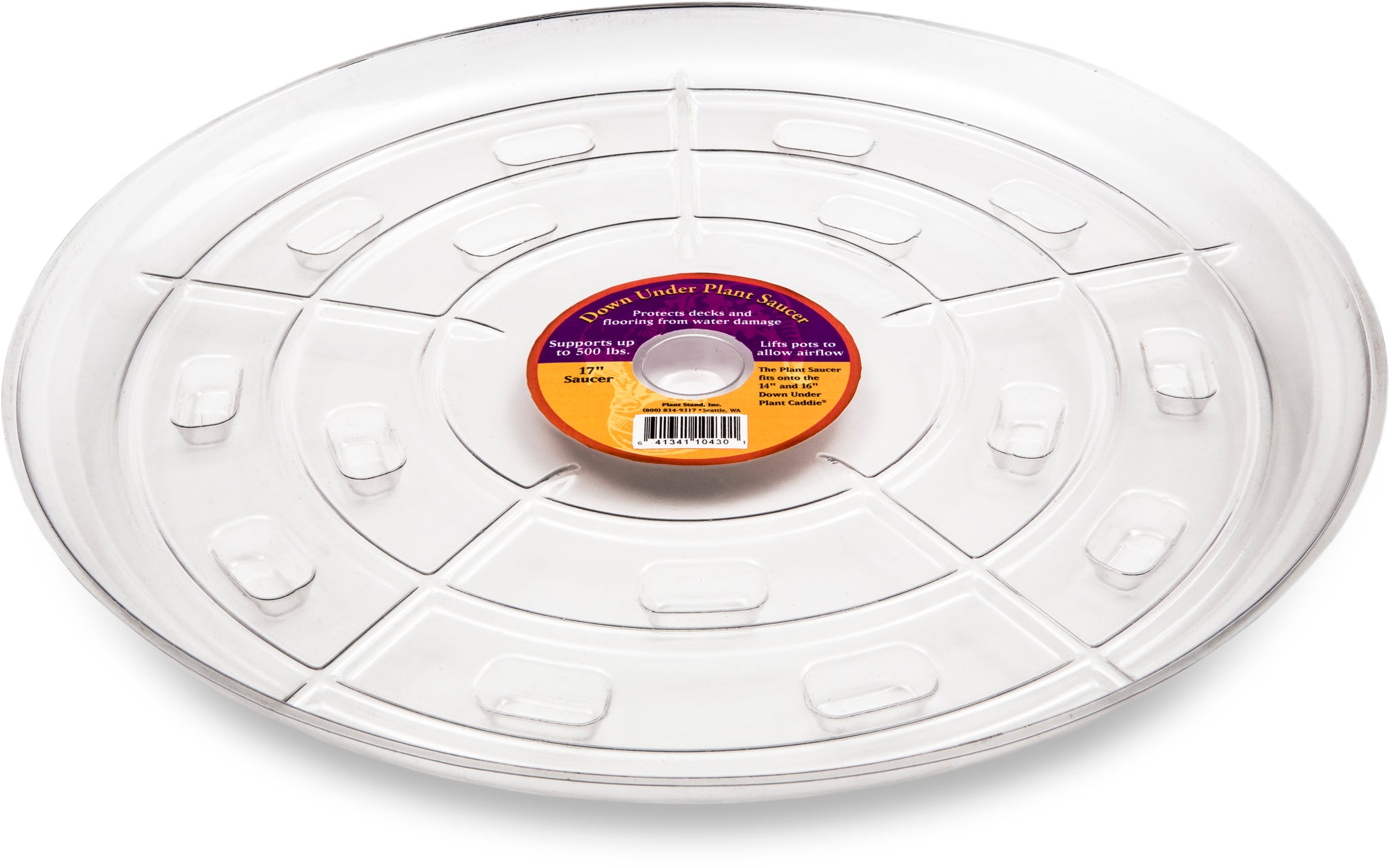 Down Under Plant Saucer - 17" Clear
