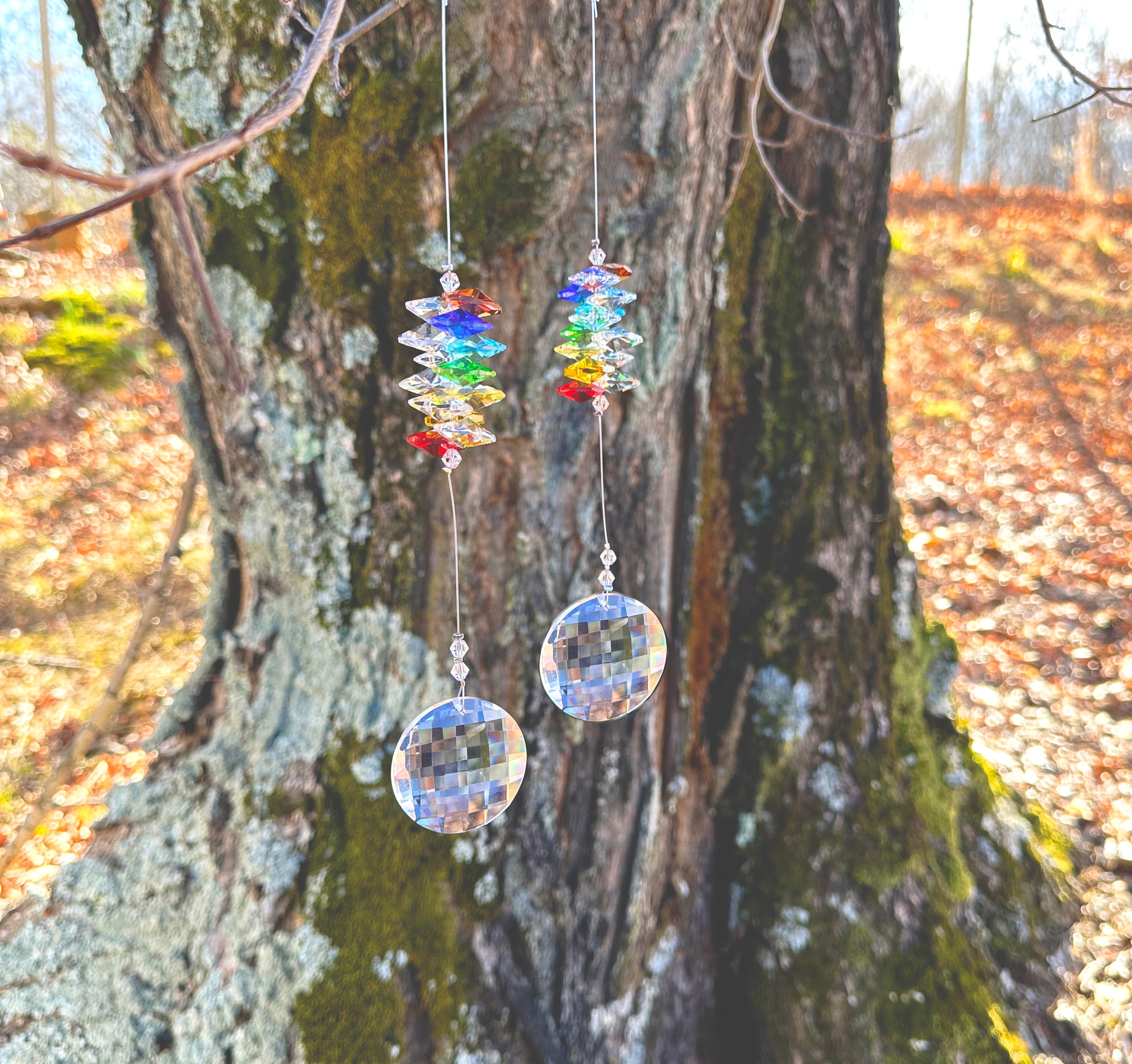 Hanging Suncatcher Crystal - Chakra Sunshine