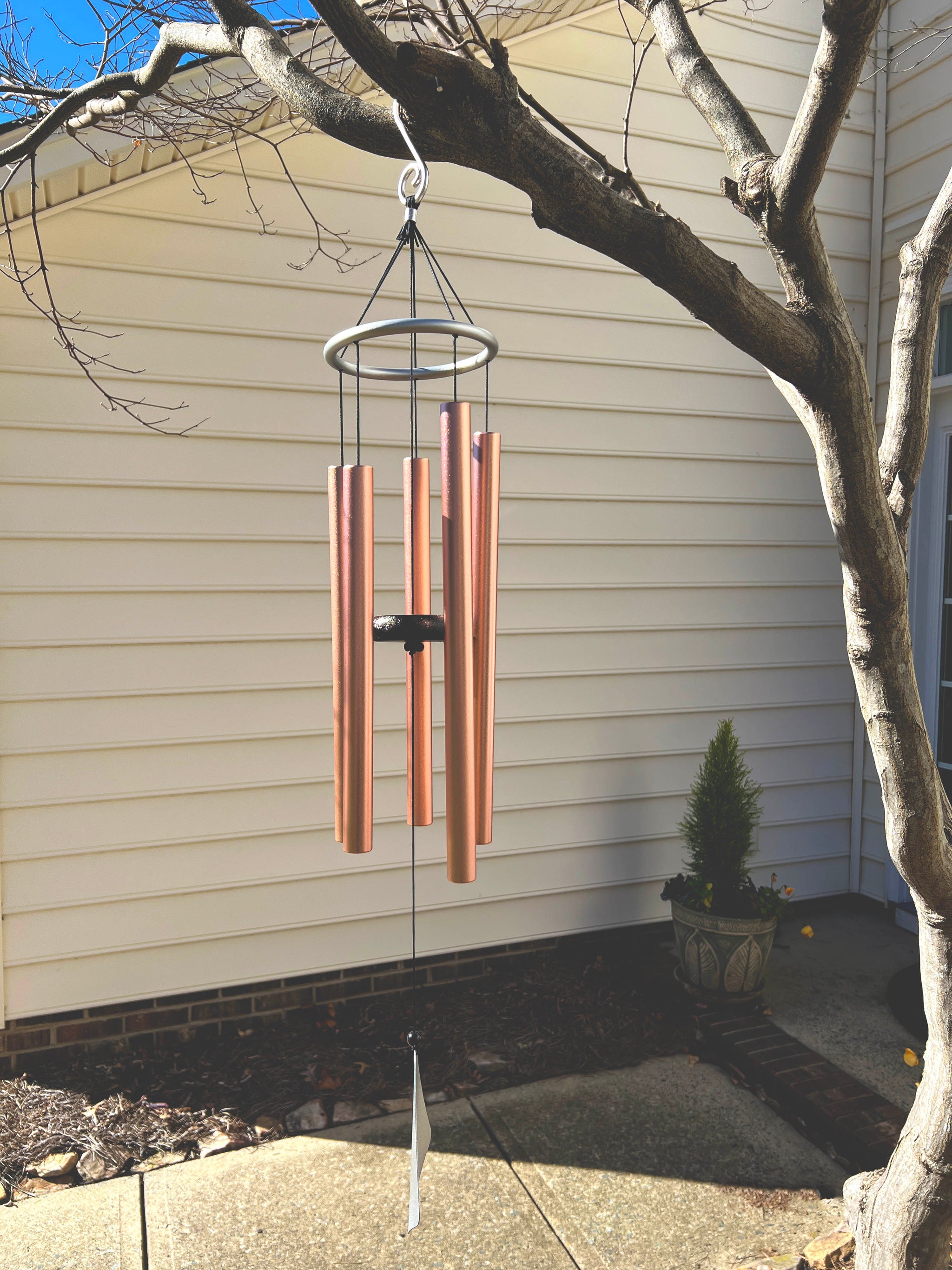 Hand Tuned 6 Bell Wind Chime - Copper