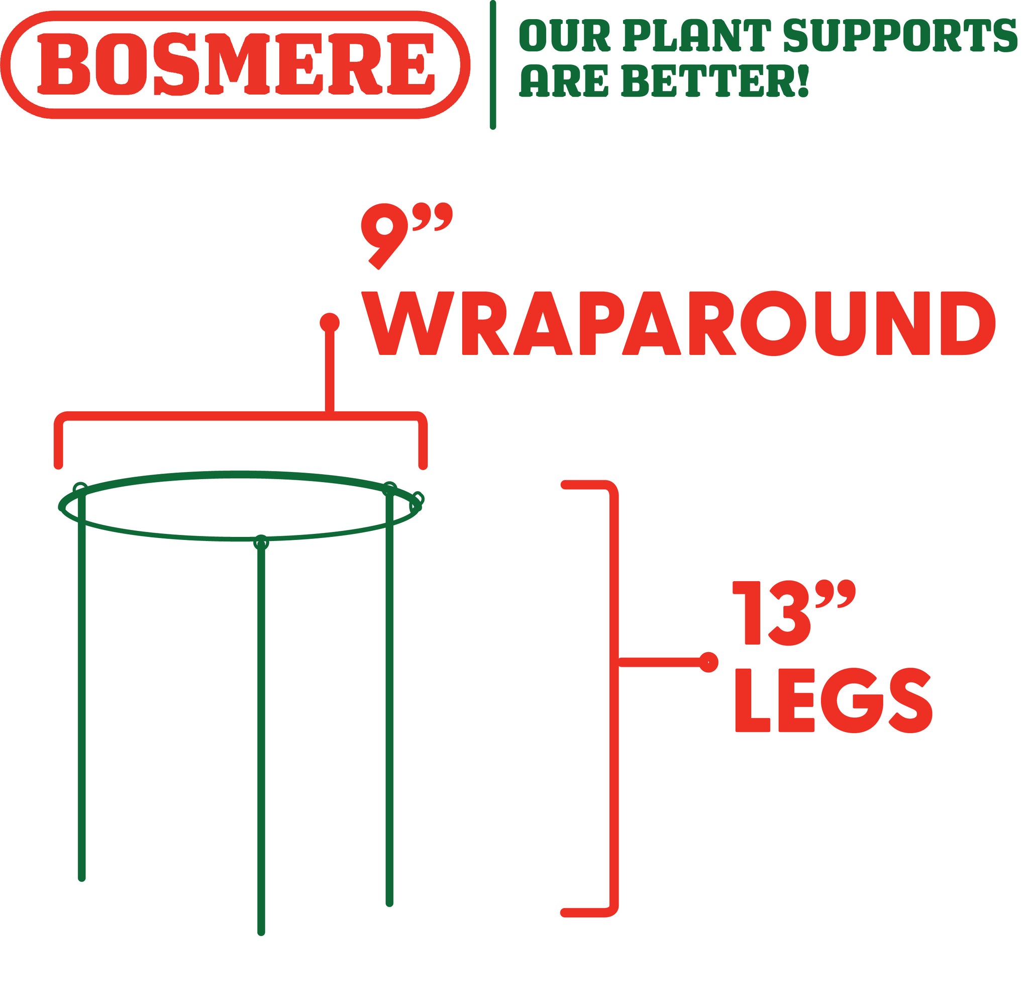 Bosmere 9" Wraparound with 13" Legs
