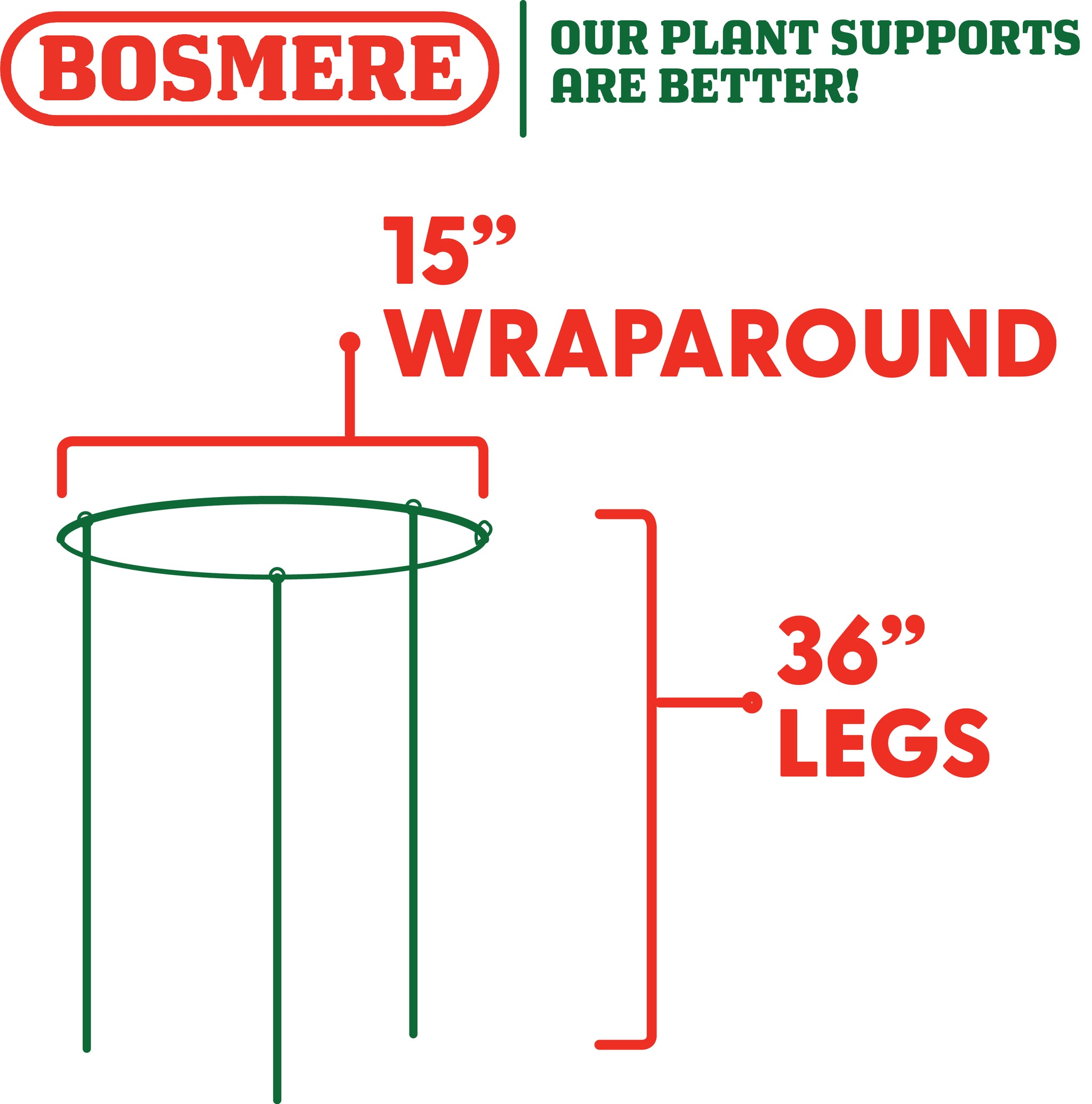 Bosmere 15" Wraparound with 36" Legs
