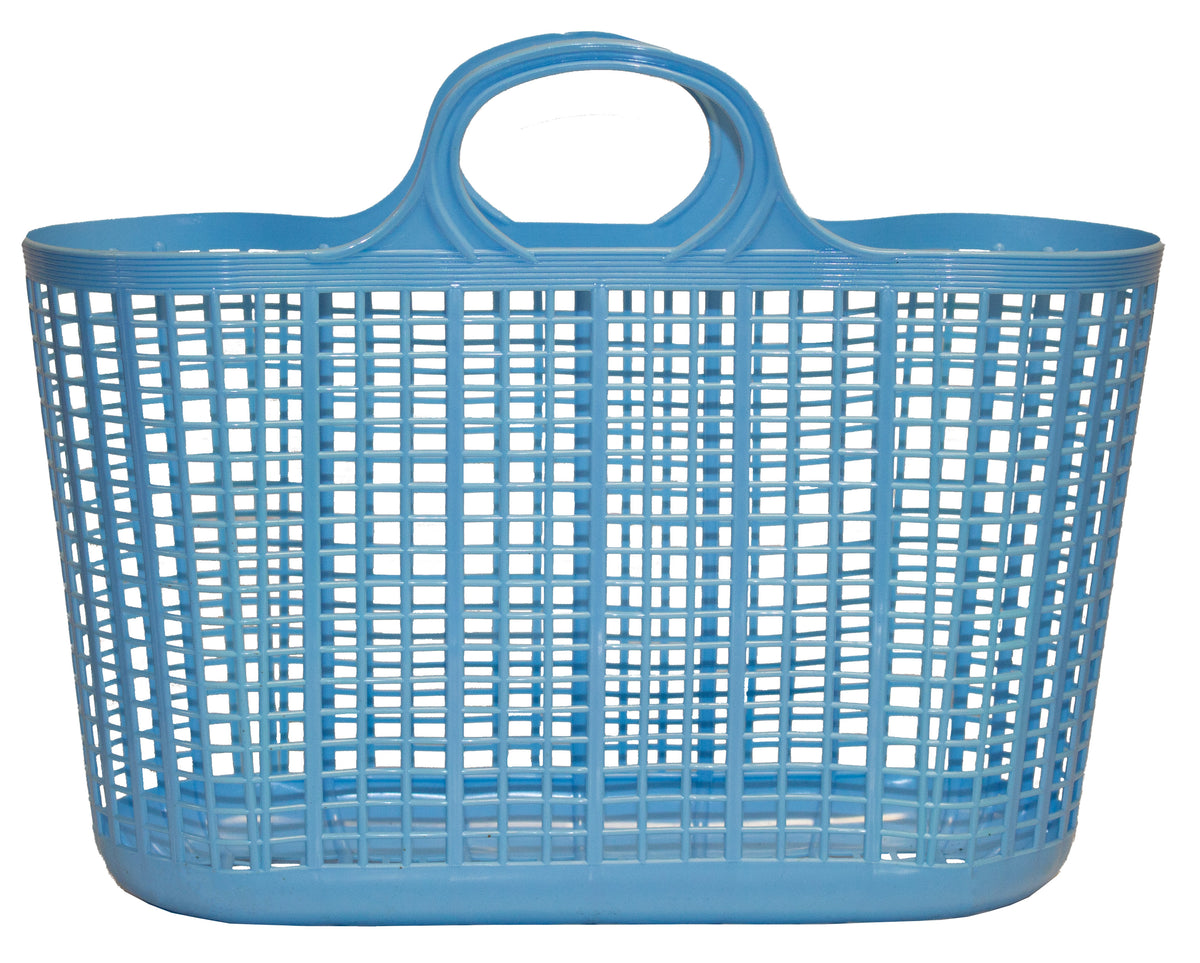 Red Gorilla Cesto Shopping Tote | Vintage Style Plastic Carry Bag for Shopping and Storage