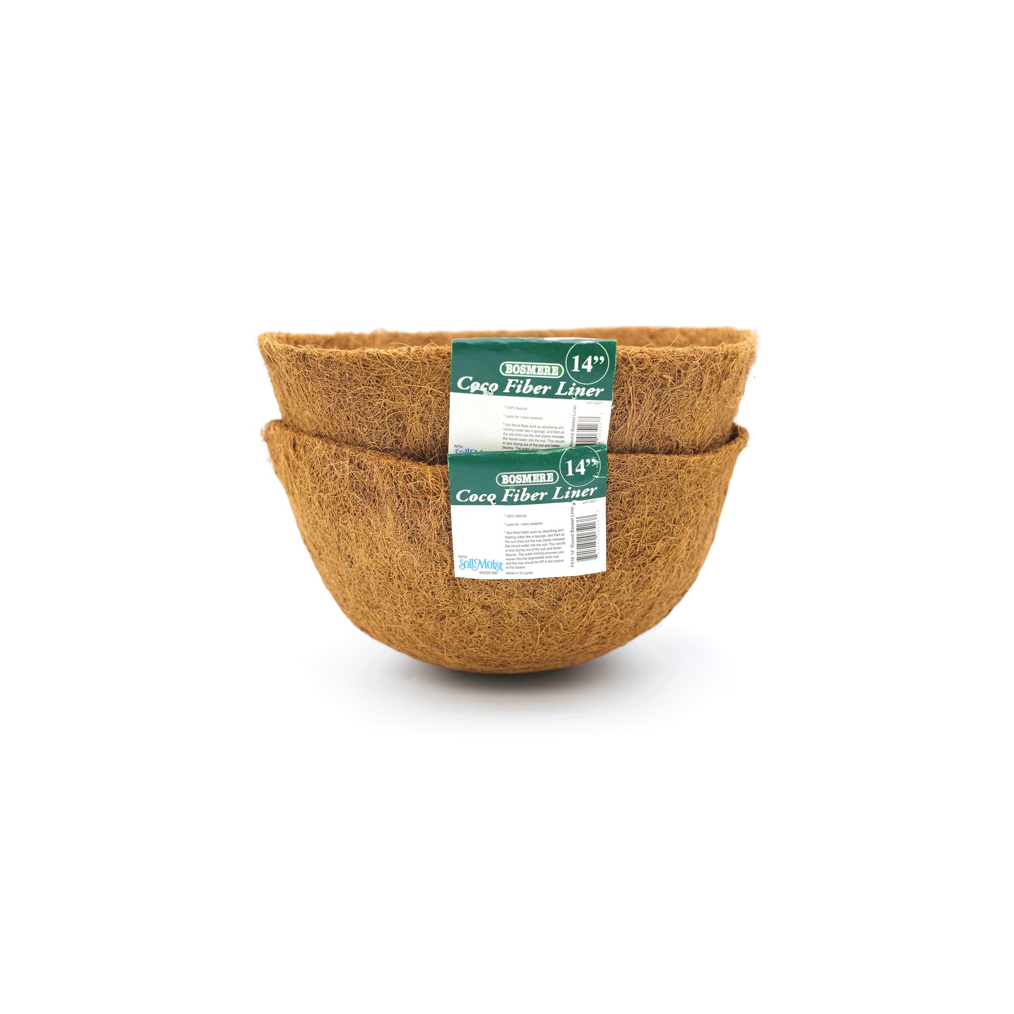Round Pre-Formed Replacement Basket Liner with Soil Moist - Set of 2