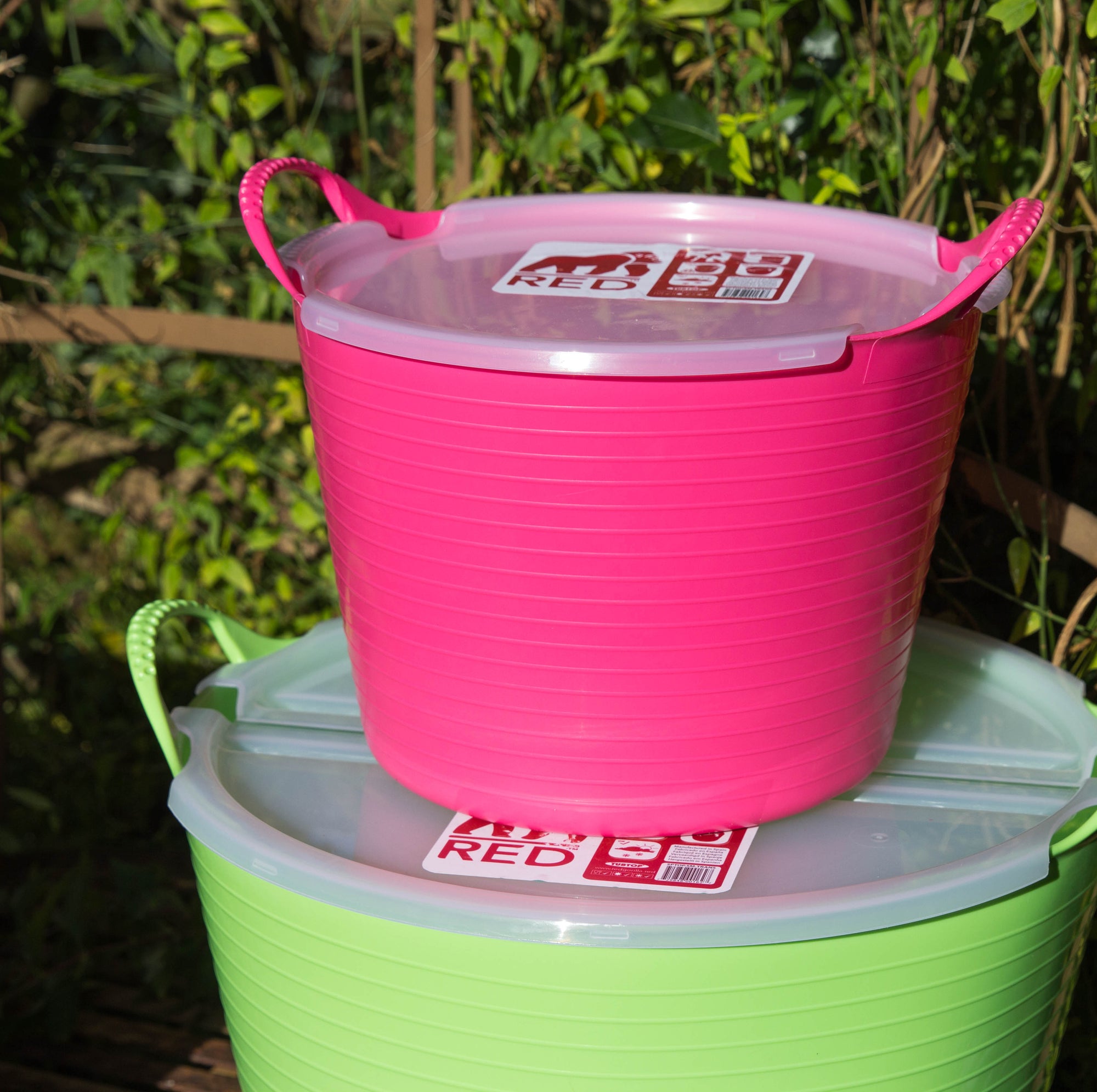 Red Gorilla TubTop | Transparent Clip Lid for Gorilla Tubs and Skips