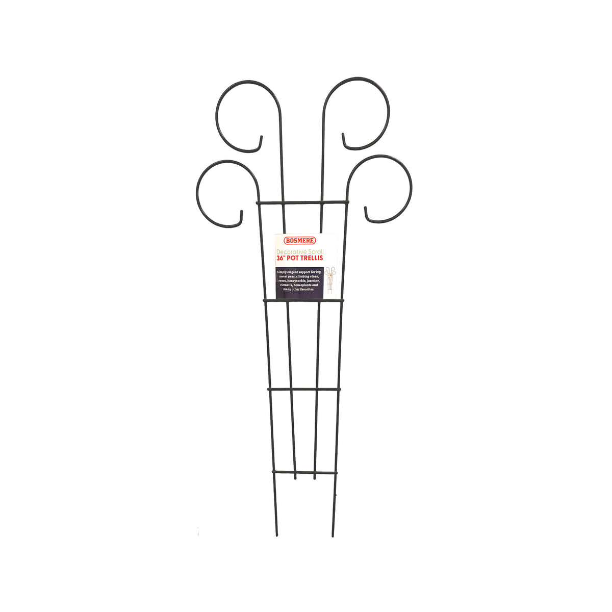 Bosmere Indoor Houseplant Trellises | Heavy-Duty Scroll & Ladder Pot Supports