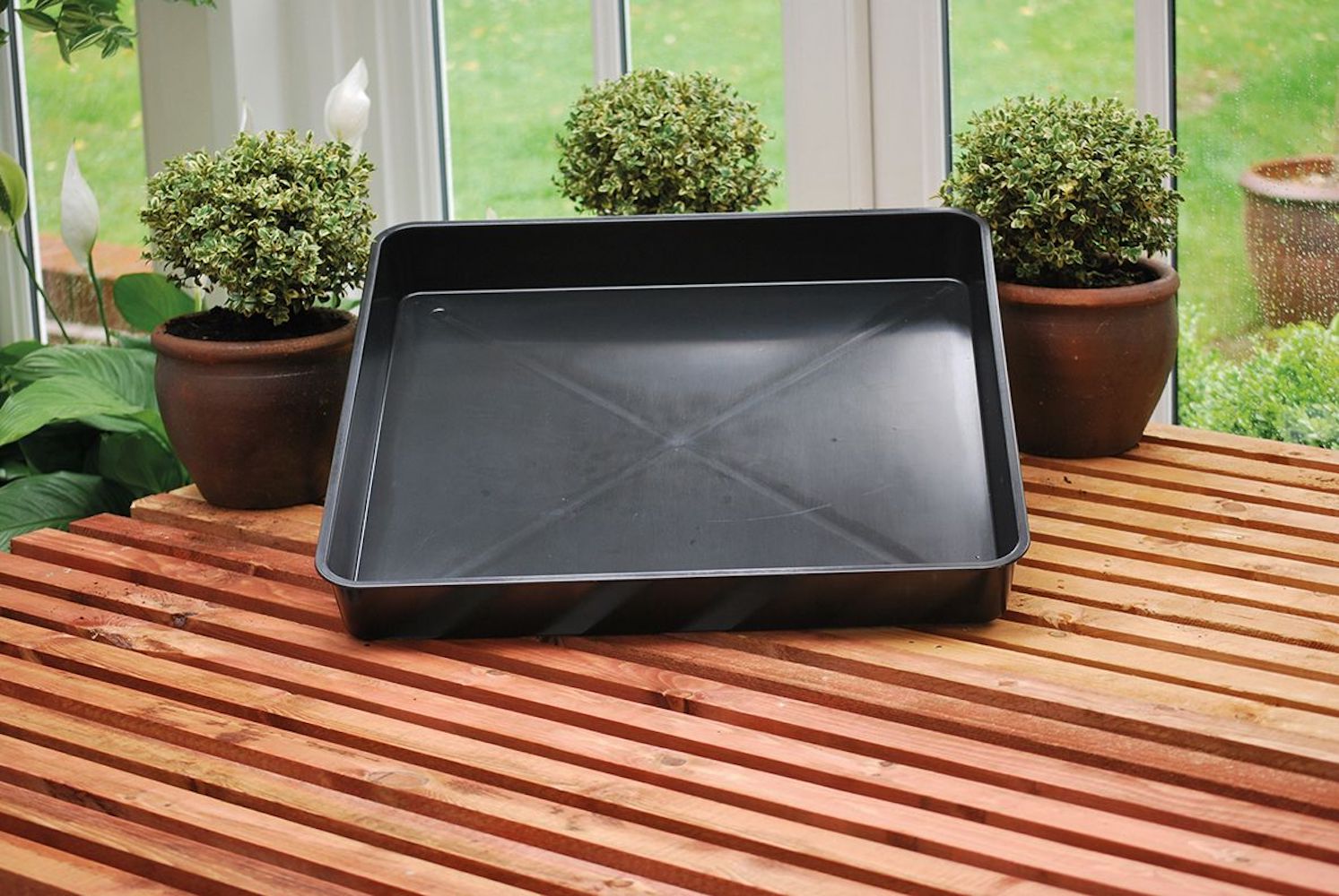 square plant pot drip trays Square Utility Tray 23" x 23" – bosmereusa.com