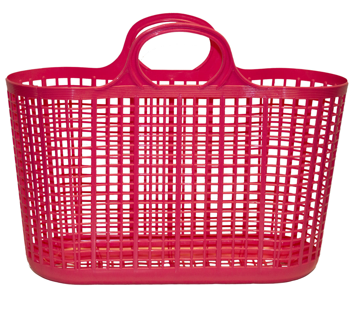 Red Gorilla Cesto Shopping Tote | Vintage Style Plastic Carry Bag for Shopping and Storage