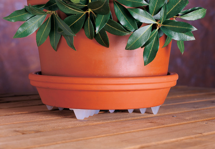 12 plant pot with stand Down Under Plant Stand 12" Light Gray