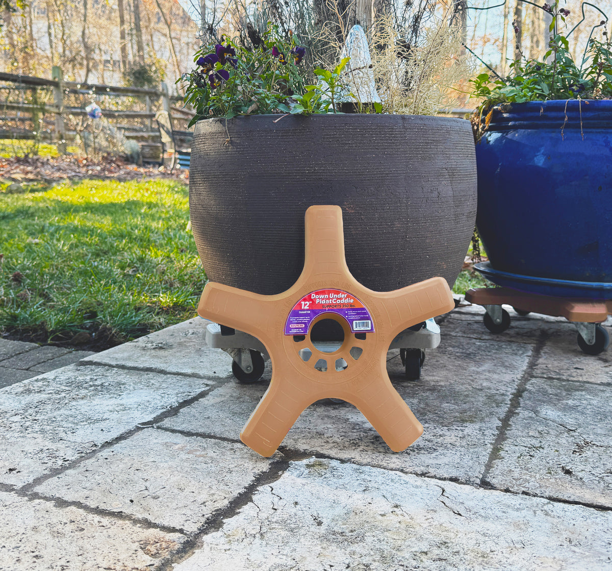 Bosmere 12" Down Under Plant Caddies | Heavy-Duty 350 lb Rolling Plant Stands