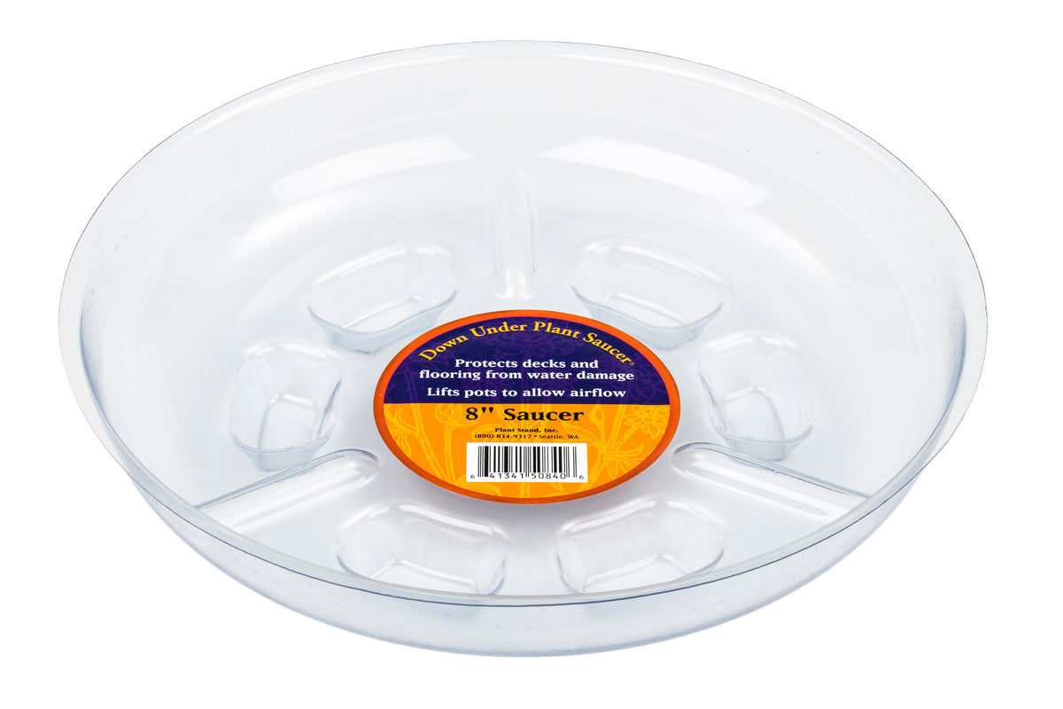 Bosmere Down Under Clear Plastic Plant Saucers | Heavy-Duty 500 lb Drip Trays