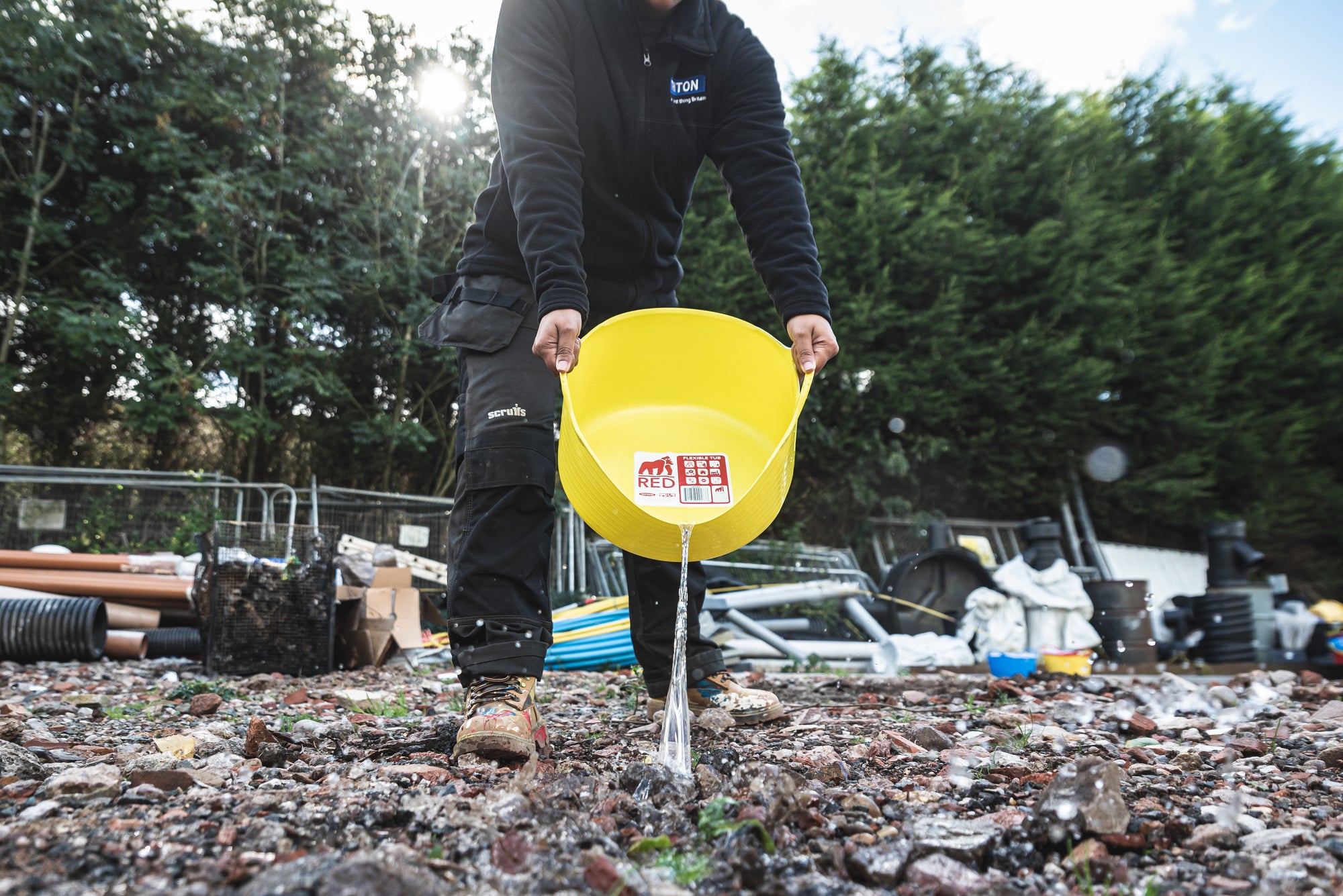 Gorilla Tub® Small Shallow 15L Flexible Utility Tub