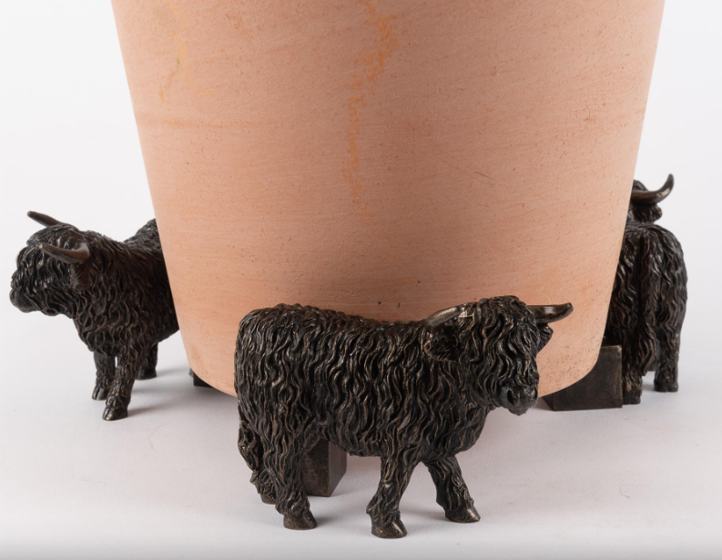 Jardinopia Potty Feet - Highland Cow Set of 3