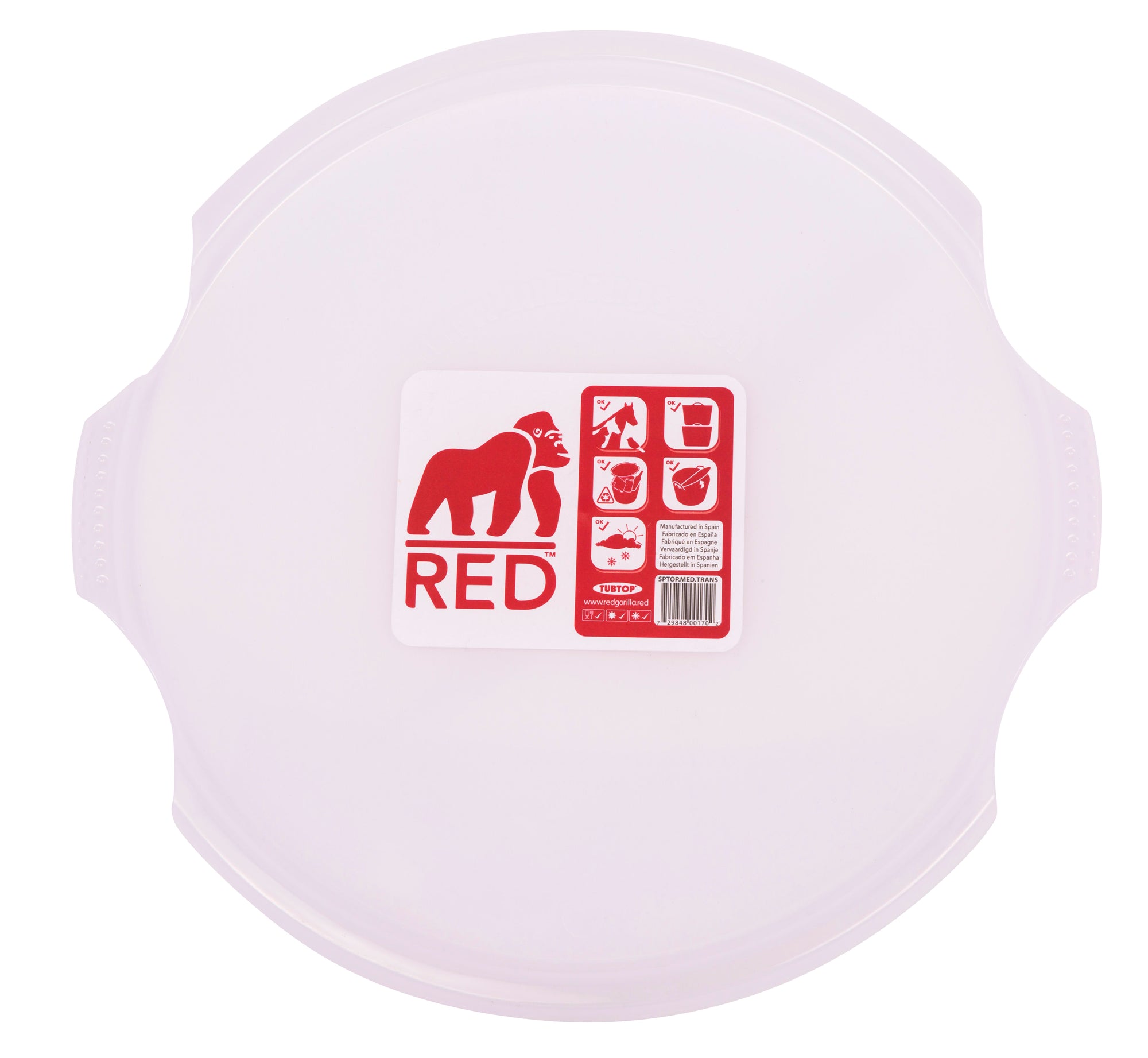 Red Gorilla TubTop | Transparent Clip Lid for Gorilla Tubs and Skips
