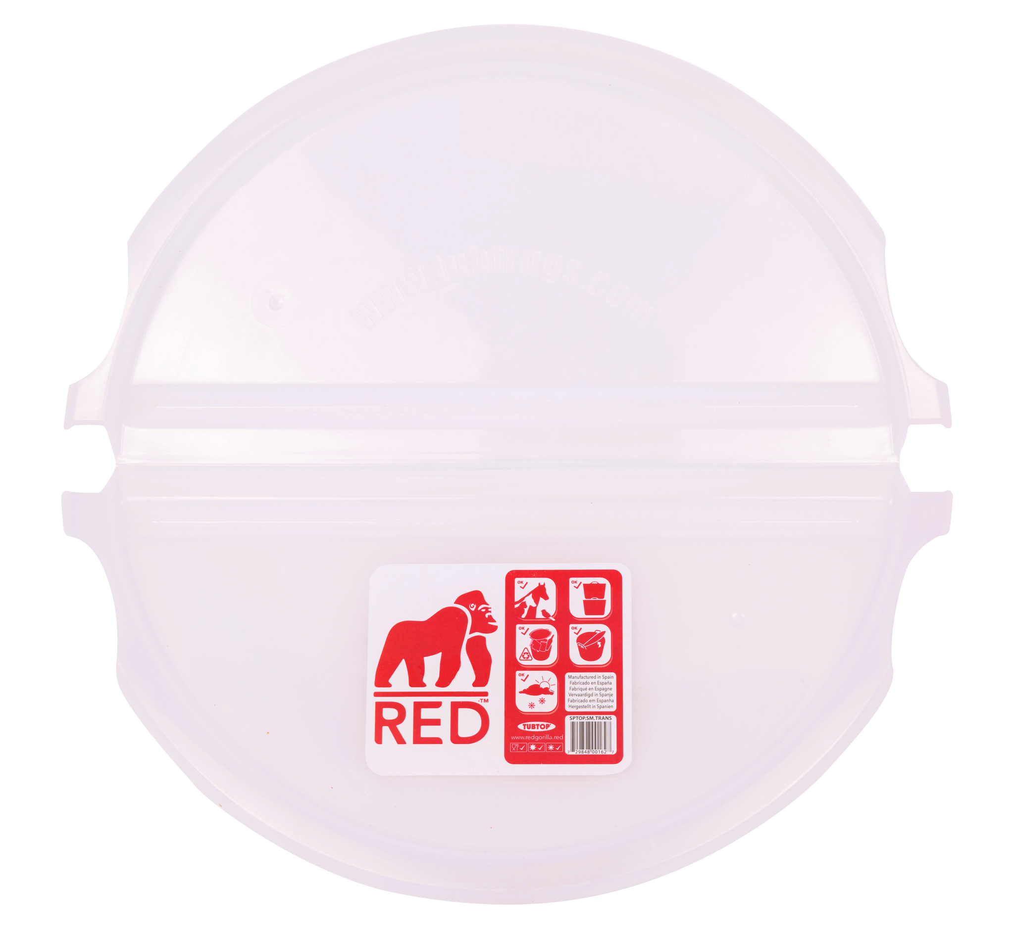 Red Gorilla TubTop | Transparent Clip Lid for Gorilla Tubs and Skips