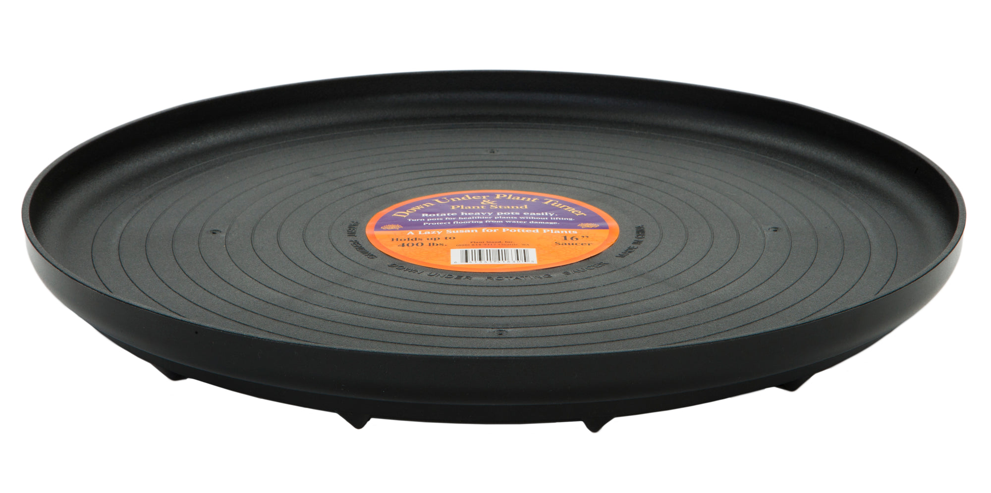 lazy susan for potted plants Down Under 16" Black Plant Turner
